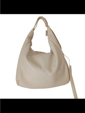 GAP Cream Pebbled Leather Hobo Shoulder Bag